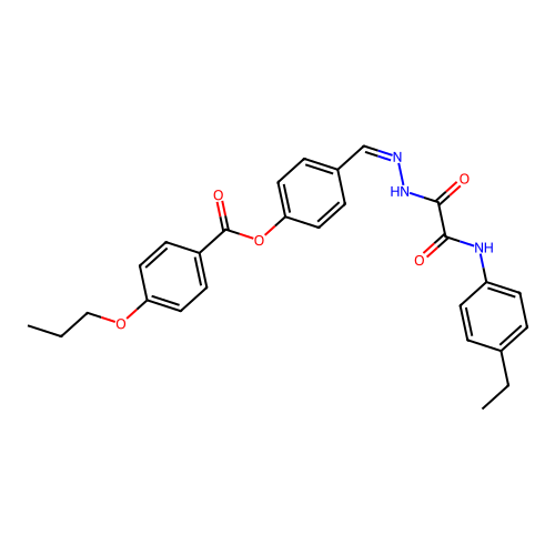 4-(2-((4-Ethylanilino)(oxo)acetyl)carbohydrazonoyl)phenyl 4-propoxybenzoate structure
