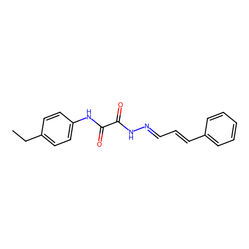 N-(4-Ethylphenyl)-2-oxo-2-(2-(3-phenyl-2-propenylidene)hydrazino)acetamide structure