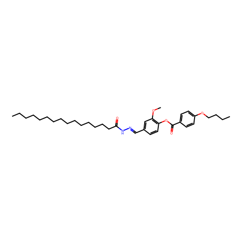 [4-[(Hexadecanoylhydrazinylidene)methyl]-2-methoxyphenyl] 4-butoxybenzoate structure