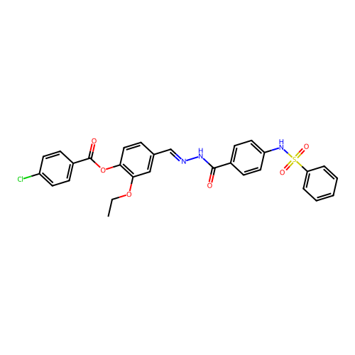 2-Ethoxy-4-(2-(4-((PH-sulfonyl)amino)benzoyl)carbohydrazonoyl)PH 4-CL-benzoate structure