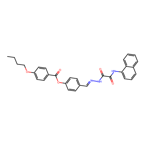 4-(2-((1-Naphthylamino)(oxo)acetyl)carbohydrazonoyl)phenyl 4-butoxybenzoate structure
