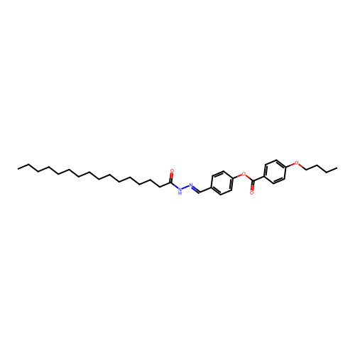 [4-[(Hexadecanoylhydrazinylidene)methyl]phenyl] 4-butoxybenzoate structure