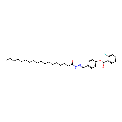 [4-[(Octadecanoylhydrazinylidene)methyl]phenyl] 2-fluorobenzoate structure