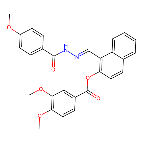 1-(2-(4-Methoxybenzoyl)carbohydrazonoyl)-2-naphthyl 3,4-dimethoxybenzoate structure