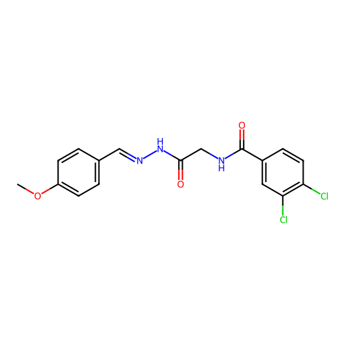 3,4-Dichloro-N-(2-(2-(4-methoxybenzylidene)hydrazino)-2-oxoethyl)benzamide structure