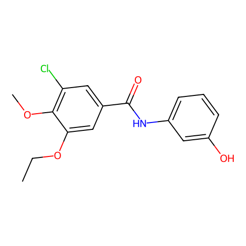 3-chloro-5-ethoxy-N-(3-hydroxyphenyl)-4-methoxybenzamide structure