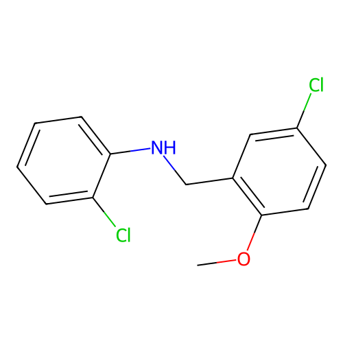 2-chloro-N-(5-chloro-2-methoxybenzyl)aniline structure