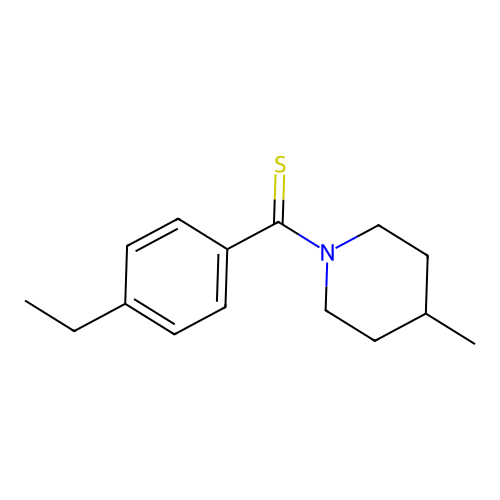 (4-Ethylphenyl)(4-methylpiperidin-1-yl)methanethione structure