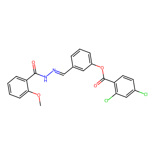 3-(2-(2-Methoxybenzoyl)carbohydrazonoyl)phenyl 2,4-dichlorobenzoate structure