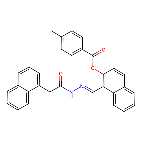 1-(2-(1-Naphthylacetyl)carbohydrazonoyl)-2-naphthyl 4-methylbenzoate structure