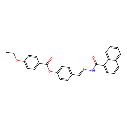 [4-[(Naphthalene-1-carbonylhydrazinylidene)methyl]phenyl] 4-ethoxybenzoate structure