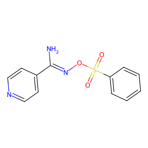 N'-[(phenylsulfonyl)oxy]pyridine-4-carboximidamide structure