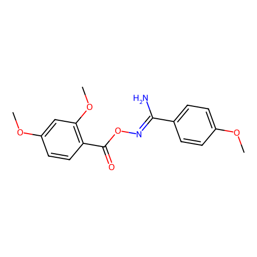 [[Amino-(4-methoxyphenyl)methylidene]amino] 2,4-dimethoxybenzoate structure