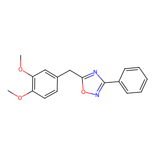 5-(3,4-Dimethoxybenzyl)-3-phenyl-1,2,4-oxadiazole structure