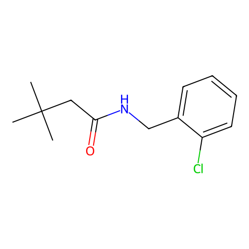 N-[(2-chlorophenyl)methyl]-3,3-dimethylbutanamide structure