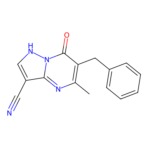 6-Benzyl-5-methyl-7-oxo-4,7-dihydropyrazolo[1,5-a]pyrimidine-3-carbonitrile structure