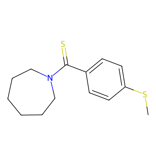 Azepan-1-yl[4-(methylsulfanyl)phenyl]methanethione structure