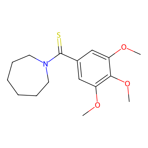 Azepan-1-yl(3,4,5-trimethoxyphenyl)methanethione structure