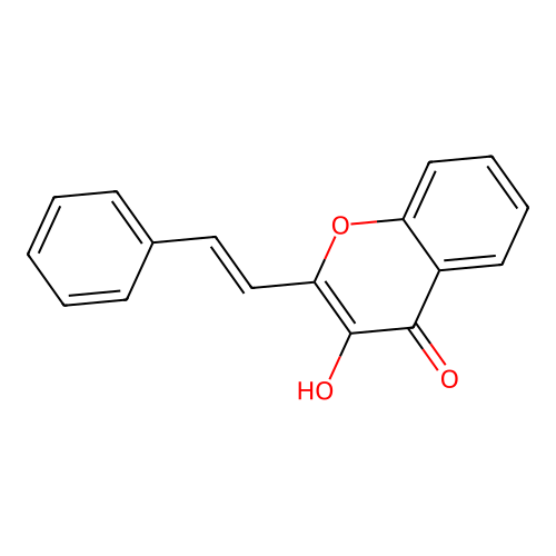 3-Hydroxy-2-styryl-4H-chromen-4-one structure