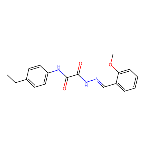 N-(4-Ethylphenyl)-2-(2-(2-methoxybenzylidene)hydrazino)-2-oxoacetamide structure