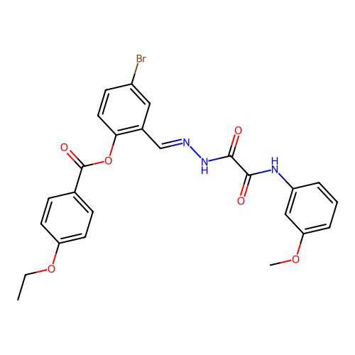 4-BR-2-(2-((3-Methoxyanilino)(oxo)AC)carbohydrazonoyl)phenyl 4-ethoxybenzoate structure