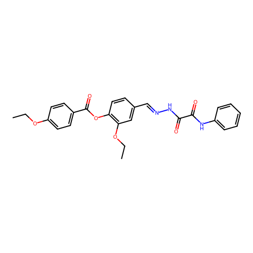4-(2-(Anilino(oxo)acetyl)carbohydrazonoyl)-2-ethoxyphenyl 4-ethoxybenzoate structure