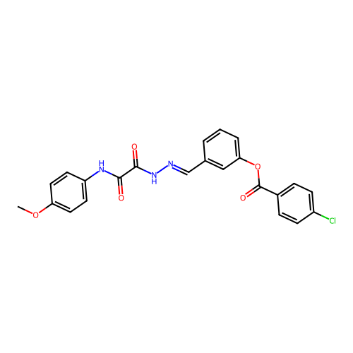 3-(2-((4-Methoxyanilino)(oxo)acetyl)carbohydrazonoyl)phenyl 4-chlorobenzoate structure