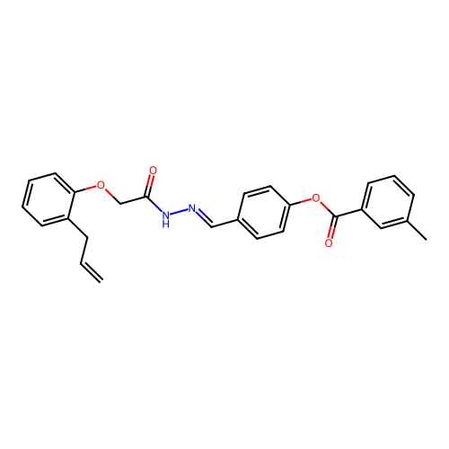 4-(2-((2-Allylphenoxy)acetyl)carbohydrazonoyl)phenyl 3-methylbenzoate structure