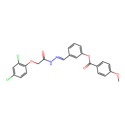 3-(2-((2,4-Dichlorophenoxy)acetyl)carbohydrazonoyl)phenyl 4-methoxybenzoate structure