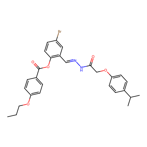 4-BR-2-(2-((4-Isopropylphenoxy)acetyl)carbohydrazonoyl)phenyl 4-propoxybenzoate structure