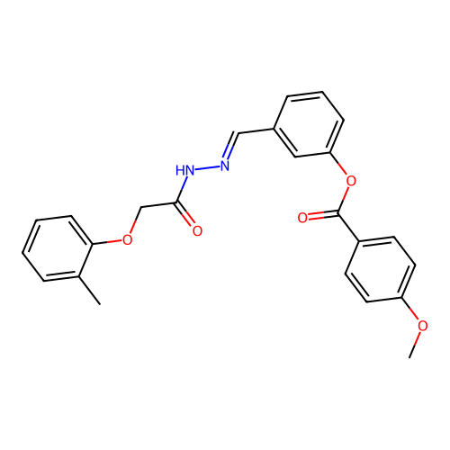 3-(2-((2-Methylphenoxy)acetyl)carbohydrazonoyl)phenyl 4-methoxybenzoate structure
