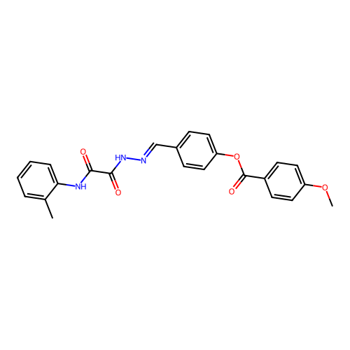 4-(2-(Oxo(2-toluidino)acetyl)carbohydrazonoyl)phenyl 4-methoxybenzoate structure