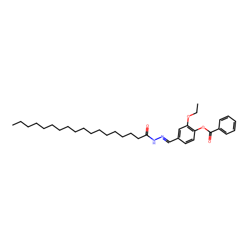 [2-Ethoxy-4-[(octadecanoylhydrazinylidene)methyl]phenyl] benzoate structure