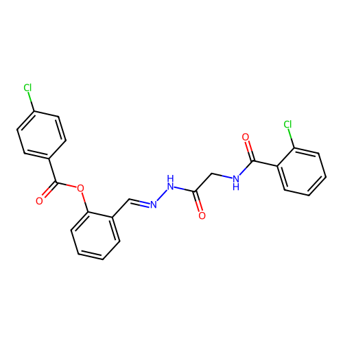 2-(2-(((2-Chlorobenzoyl)amino)acetyl)carbohydrazonoyl)phenyl 4-chlorobenzoate structure