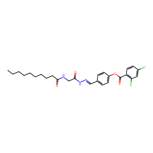 4-(2-((Decanoylamino)acetyl)carbohydrazonoyl)phenyl 2,4-dichlorobenzoate structure