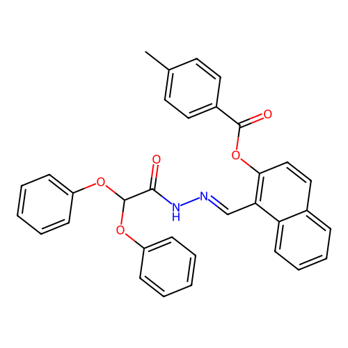 1-(2-(Diphenoxyacetyl)carbohydrazonoyl)-2-naphthyl 4-methylbenzoate structure