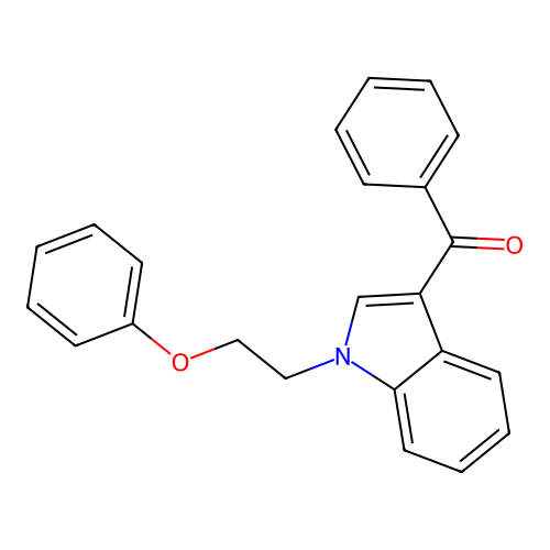 [1-(2-phenoxyethyl)-1H-indol-3-yl](phenyl)methanone structure