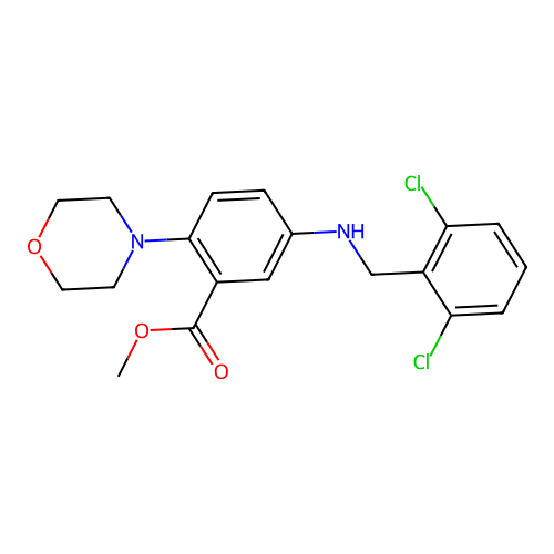 Methyl 5-[(2,6-dichlorobenzyl)amino]-2-(morpholin-4-yl)benzoate structure