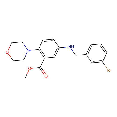 Methyl 5-[(3-bromobenzyl)amino]-2-(morpholin-4-yl)benzoate structure