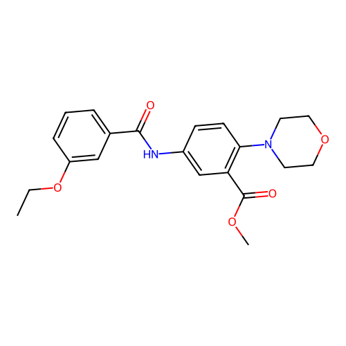 Methyl 5-{[(3-ethoxyphenyl)carbonyl]amino}-2-(morpholin-4-yl)benzoate structure