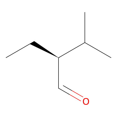 (2S)-2-Ethyl-3-methylbutanal structure