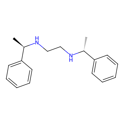 (R,R)-N,N'-bis-(1-phenylethyl)ethane-1,2-diamine structure