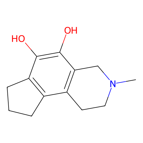 3-Methyl-1,2,4,7,8,9-hexahydrocyclopenta[f]isoquinoline-5,6-diol structure