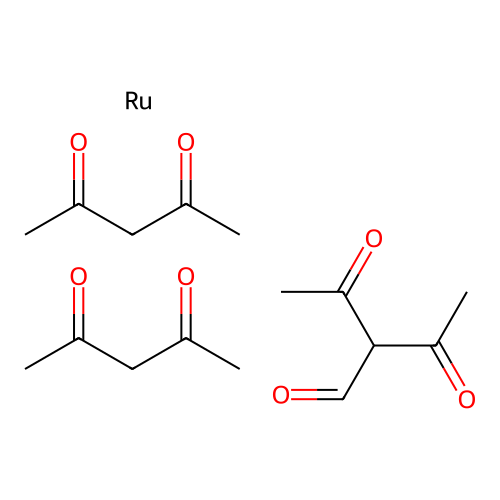 2-Acetyl-3-oxobutanal;bis(pentane-2,4-dione);ruthenium structure