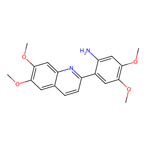 2-(6,7-Dimethoxy-2-quinolinyl)-4,5-dimethoxyphenylamine structure