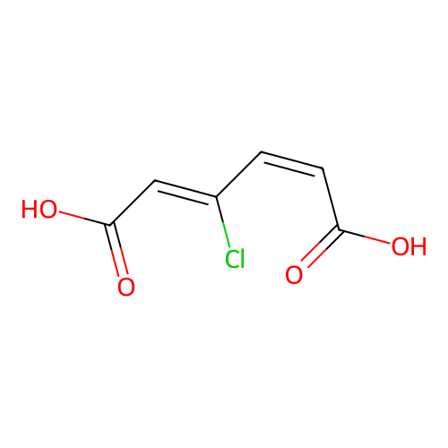 3-Chloro-cis-muconic acid structure