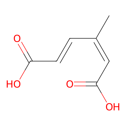 3-Methylhexa-2,4-dienedioic acid structure