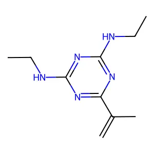 2-N,4-N-diethyl-6-prop-1-en-2-yl-1,3,5-triazine-2,4-diamine structure