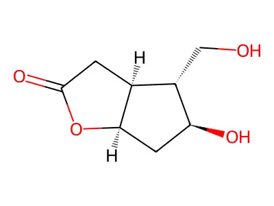 (3aS,4R,5S,6aR)-5-hydroxy-4-(hydroxymethyl)hexahydro-2H-cyclopenta[b]furan-2-one structure