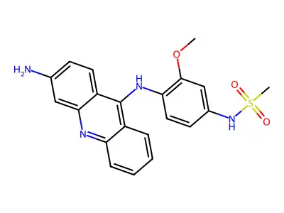 Methanesulfonanilide, 4'-((3-amino-9-acridinyl)amino)-3'-methoxy- structure